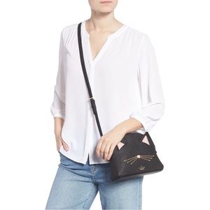 Cat’s Meow Large Hilli Leather Bag Kate Spade ♠️